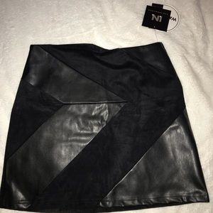 Velvet/Leather Skirt